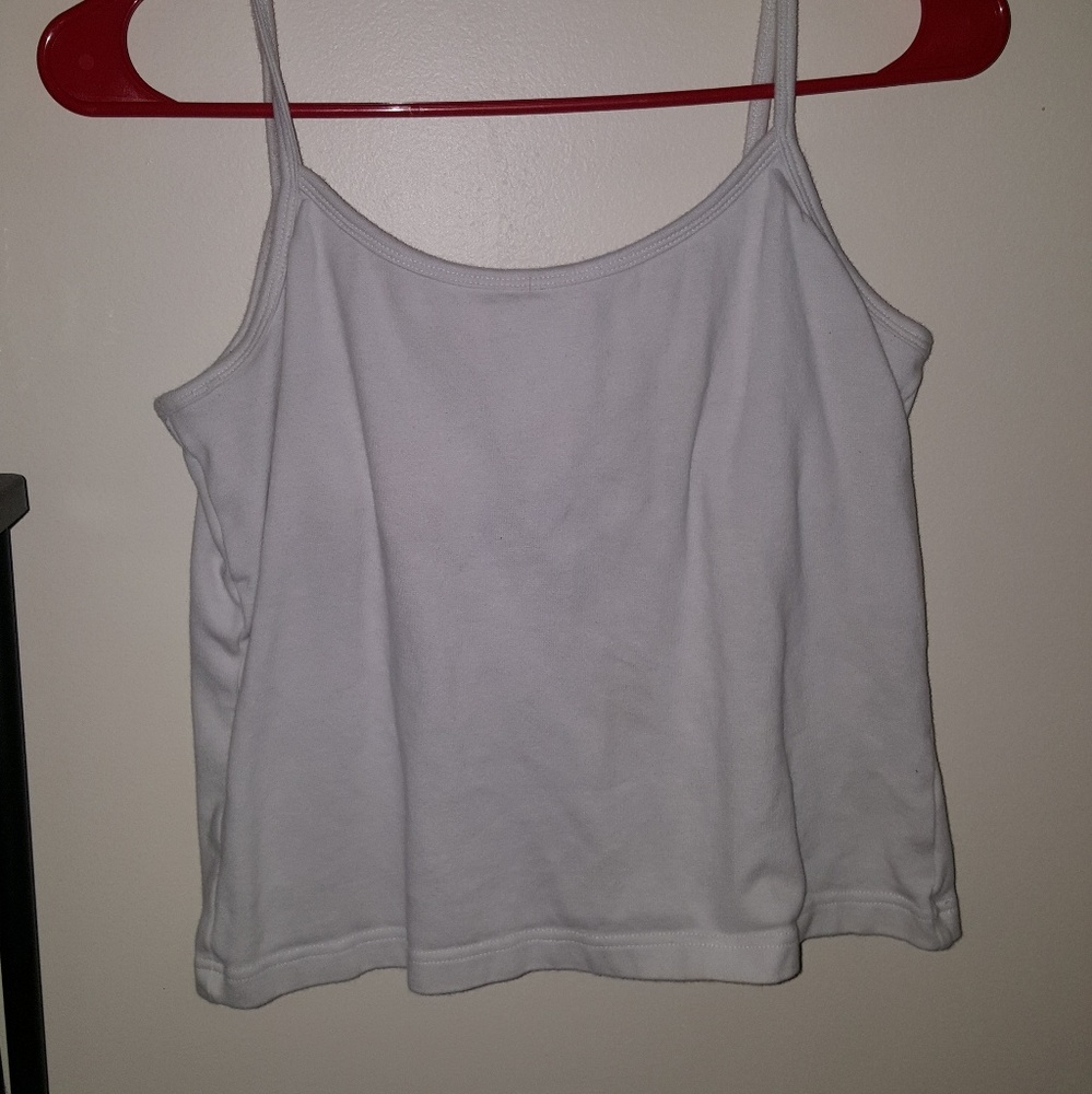 SOLD Short white cami tank top